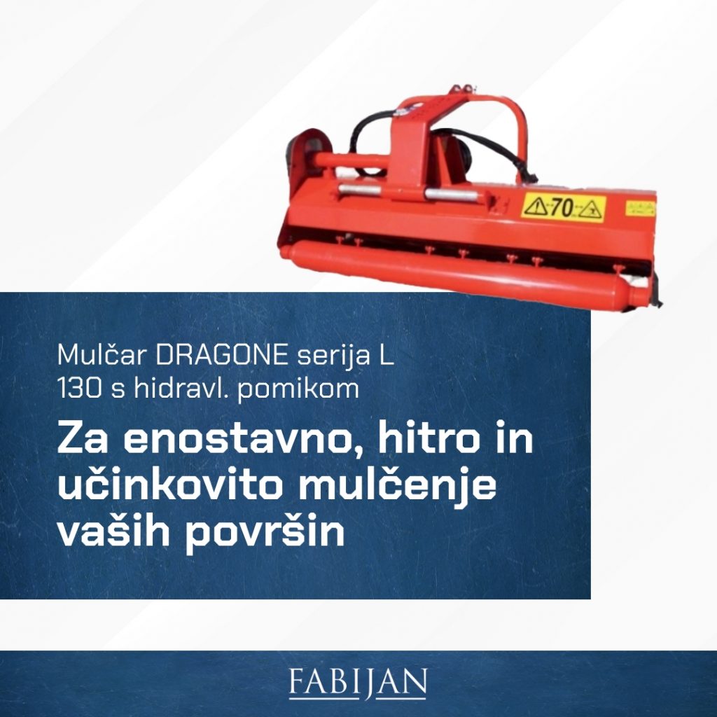 Mulčar DRAGONE serija L 130 s hidravl.pomikom